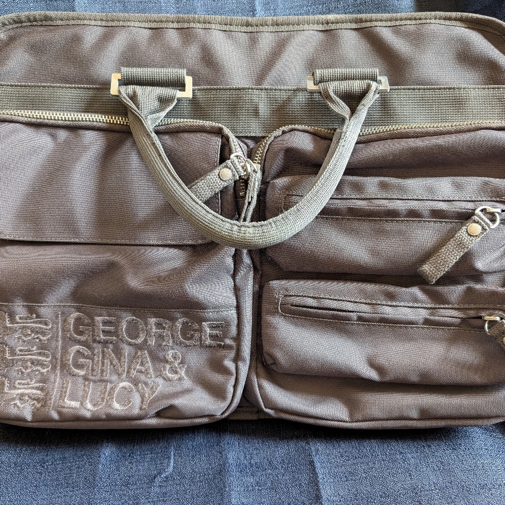 Grey George Gina & Lucy Laptop Bag (No Shoulder Strap)